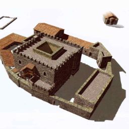 Ricostruzione 3D del Castello Medievale Monte Barbaro